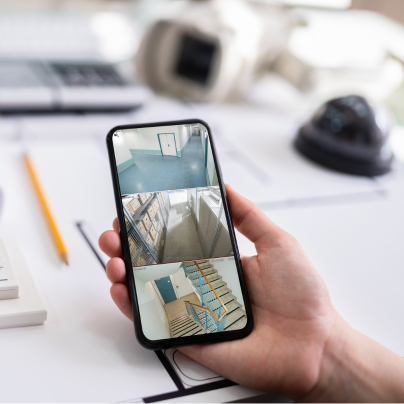 Scranton security camera feed on cell phone